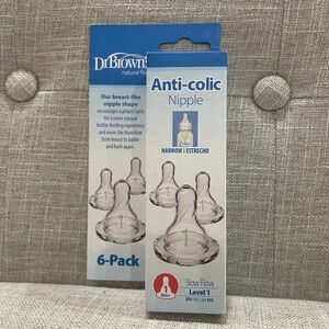 Dr. Brown's Anti-Colic Nipple Lvl 1 6-Pack